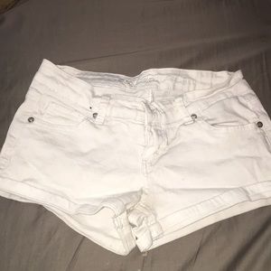 White booty shorts